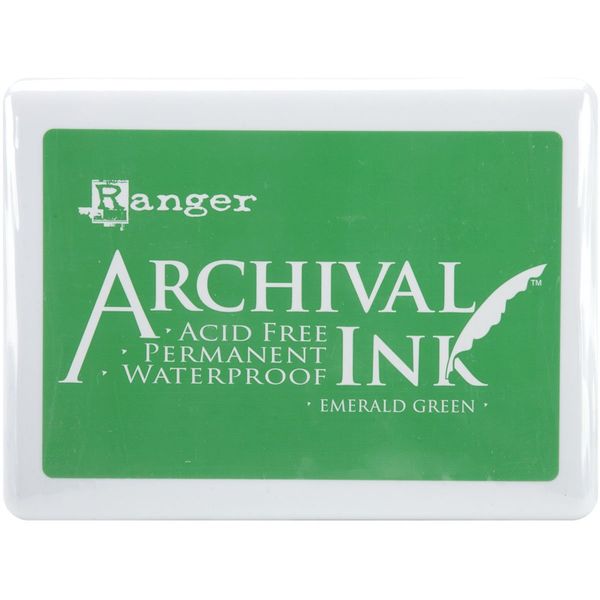 Ranger 489033 Archival Ink Jumbo Ink Pad #3, Emerald Green