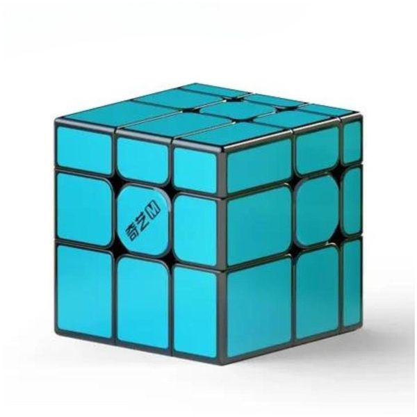 Kancharo Mirrored Cube [Pouch/Genuine] Mirror Cube 3x3 Cube 3D Puzzle (Magnetic, Blue)