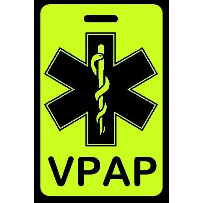 Hi-Viz Yellow VPAP Bag Tag - Sleep Apnea