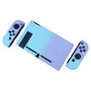 eXtremeRate PlayVital Switch Console Compatible Back Cover, Split Design Protective Case for NS Joycon Handhelds (Hard), Protective Case for Switch Dock (Hard) [Gradation Violet Blue]