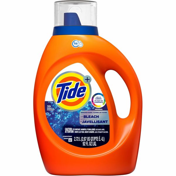 Tide Plus Bleach Alternative Safe on Colors HE Turbo Clean Liquid Laundry Detergent, Original Scent, 2.72 L (48 Loads)