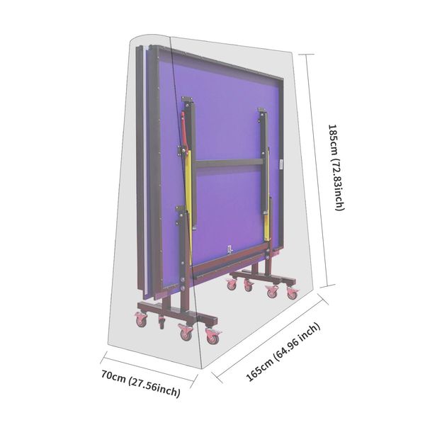 Xiliy Abdeckhülle für Tischtennisplatten mit Reißverschluss 420D Oxford Polyester Ping Pong Tisch Abdeckung Wasser und UV beständig 165 x 70 x 185 cm