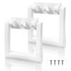 PIHIL 2 Pcs Plastic Cooler Handle Replacement for 25-72 Quart Coolers, Replacement Cooler Handle Parts Includes Screws, White