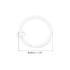 Sourcing Map 10Pcs Metal Split Keychain Rings, Round Flat Key Holder with Open Jump Ring, White