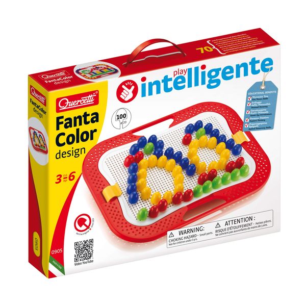 Quercetti 0905 Quercetti-0905 Fantacolor Design d.20, Kids' Mosaic Kits-STEAM Toy