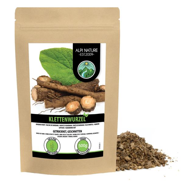 Burdock root cut (500g, 1.1lb), dried burdock root tea, 100% natural burdock root tea, without additives