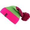Stuf Block K Ki. Bobble Hat Fuchsia Lime Neon Pink