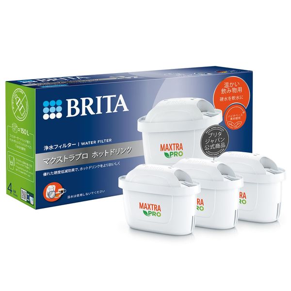 Brita Water Filter Replacement Maxtra Pro Cartridge, Hot Drink, Pack of 3