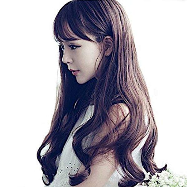 OneHorse Wig, Long, Perm Style, Wave, Fluffy, Natural, Adult, Small Face, Medical Ladies, Imechan, With Net (Black)