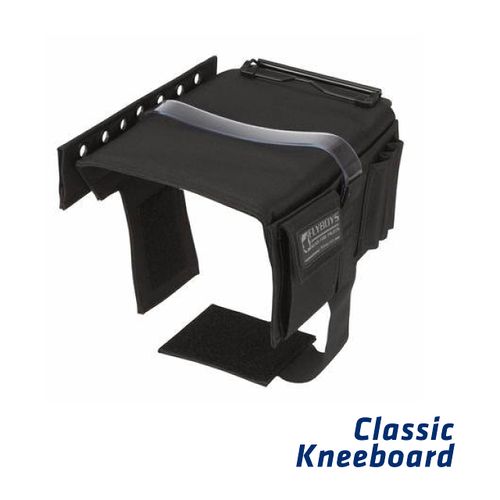 FlyBoys - Classic Kneeboard - for Professional Pilots - Durable Design - Clipboard, Tablet & Pen Holder - Flexible & Comfortable - Aviation & Flight Gear - Versatile for Checklists & More - Black