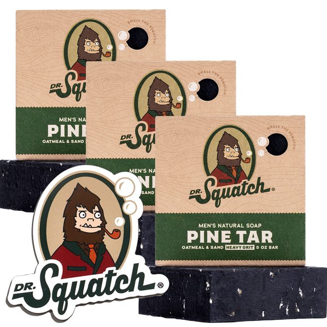 Dr. Squatch All Natural Bar Soap for Men, 3 Bar Variety Pack, Pine Tar,  Cedar Citrus and Cool Fresh Aloe Pine Tar/Cedar Citrus/Fresh Aloe