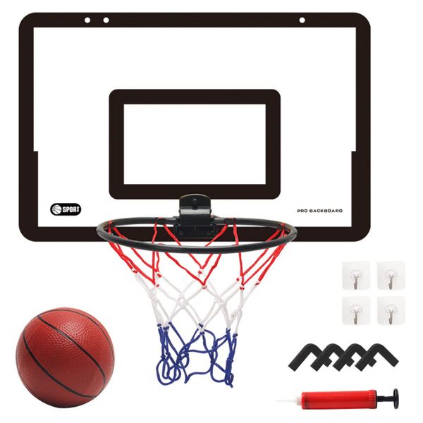 ENN LLC Basketball Basketball Board Wall Hanging Shooting Practice Ball Air Pump Set (Black)