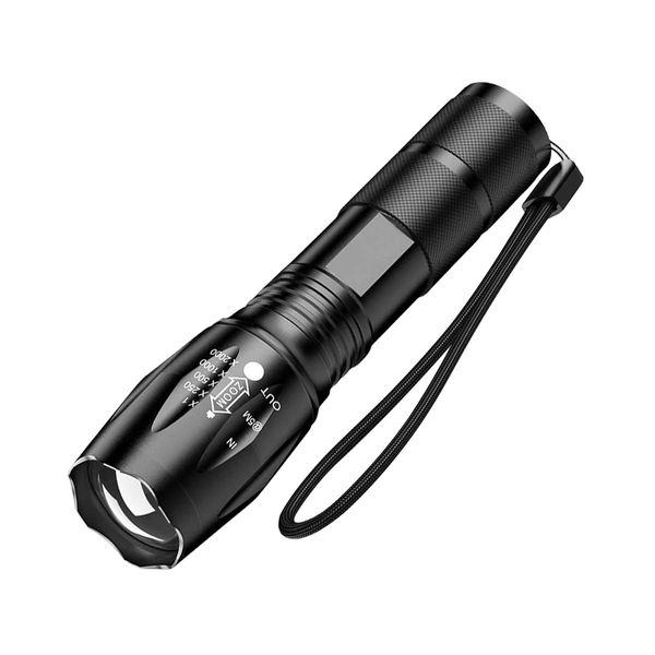 Ultra-Bright Flashlights, 2000 Lumens XML-T6 LED Tactical Flashlight, Zoomable Adjustable Focus, IP65 Water-Resistant, Portable, 5 Light Modes for Indoor and Outdoor,Camping,Emergency,Hiking (1 Pack)