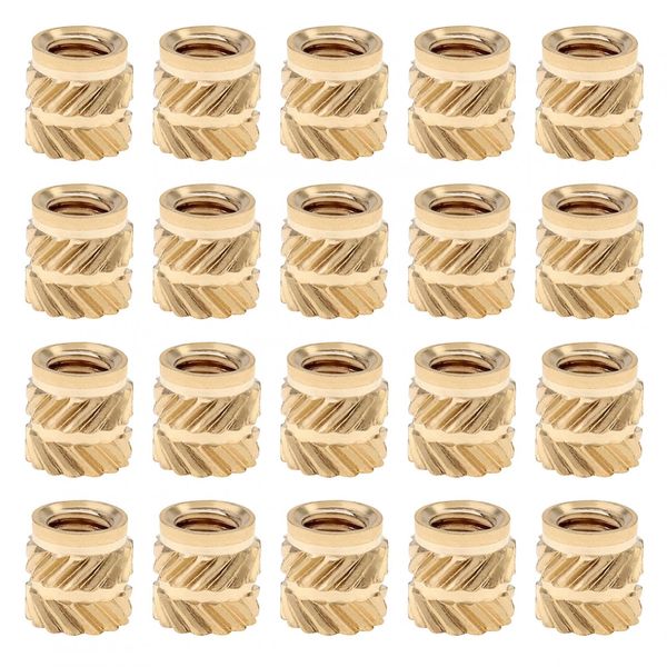 Smgda Knurling Nuts Insert Nuts 20pcs M4 Nuts Knurled Nuts Embedded Nuts Injection Molded Rust Resistant Thermal Conductive 3D Printer