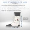 Swede-O Ankle Lok Support with Knit Tongue, Exclusive Lacing System Keeps Brace Tighter Longer, Side Stabilizers Provide Additional Ankle Support, Large, White