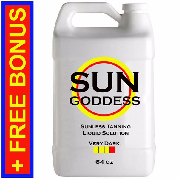 SUN GODDESS - VERY DARK - 64 oz - Spray Tan Solution Sunless Tanning Self Tanner