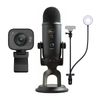 Logitech StreamCam Plus Webcam Graphite with Yeti Mic Blackout and Ring Light