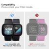 Spigen Rugged Armor Pro Designed for Fitbit Versa 3 Case/Designed for Fitbit Sense Case Cover - Black