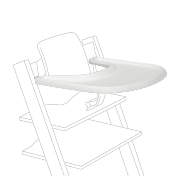 Stokke Tray, White - Compatible with Tripp Trapp Baby Set - Convenient to Use & Clean - Made with BPA-Free Plastic - Suitable for Toddlers 6-36 Months