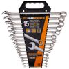 GEARWRENCH 15 Pc. 12 Pt. Long Pattern Combination Wrench Set, SAE - 81901