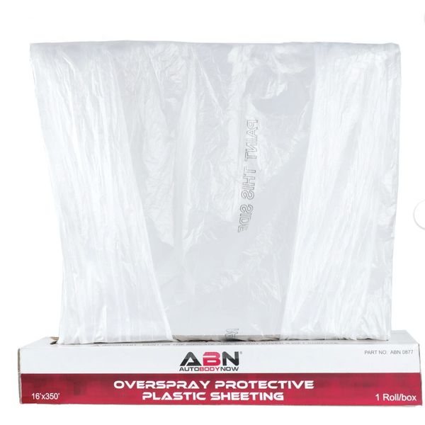 ABN Clear Plastic Sheeting 10 Micron 16 x 350ft Transparent Protective Masking