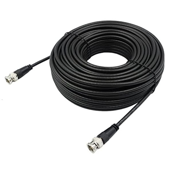 39.8 ft (10 m) 3C-2V Coaxial Cable (BNCP-BNCP) Video Cable for Security Cameras and Surveillance Cameras, 3C2V BNC Connector, Coaxial BNC Cable, Supports Video Lines, AHD, TVI, Analog CVBS Signals, Outer Diameter: 0.2 inches (5 mm), Tested in Japan, Black