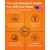 Zero Grid Passport Wallet - Travel Document Holder w/RFID Blocking, Shadow, One Size, Single