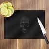 Black Skull Gothic Glass Chopping Board Kitchen Worktop Saver Protector