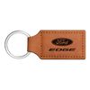 Ford Edge Rectangular Brown Leather Key Chain