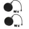 Audio2000'S AWS4073 2-Pack Premium Double-Layer Screen Microphone Pop Filters