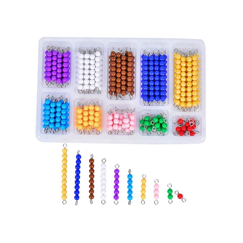 Kghios Montessori Math Toys Material for Toddlers 10 Sets of Colord ...
