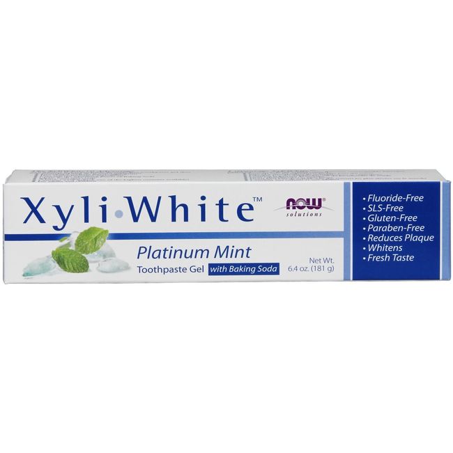 NOW Foods XyliWhite Platinum Mint Toothpaste Gel, 6.4 oz..