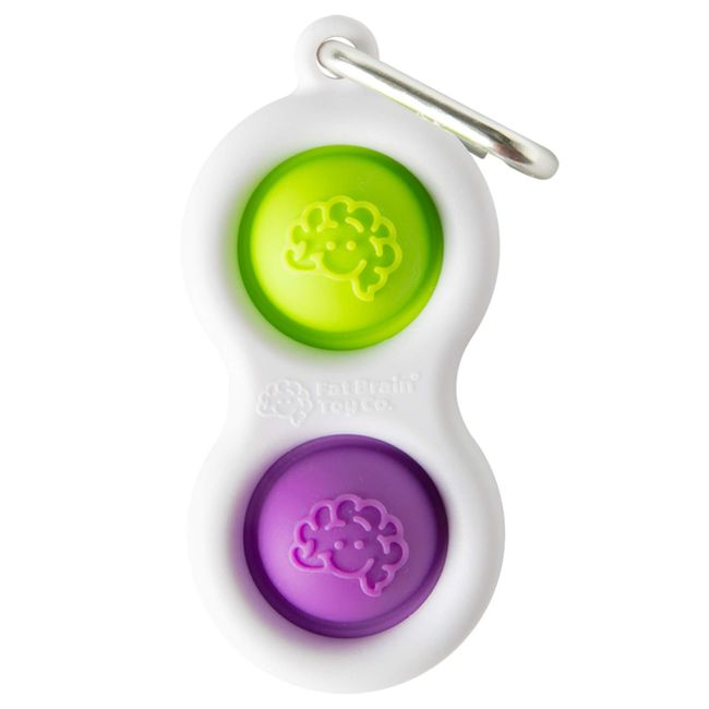 Fat Brain Toys Simpl Dimpl - Purple/Lime - Simpl Dimpl - Simple Dimple - Purple/Lime Office & Desk Toys for Ages 3 to 12