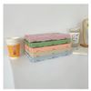 Clapoyis Mini Desktop Basket Folding Container Desk Storage (Pink,S)