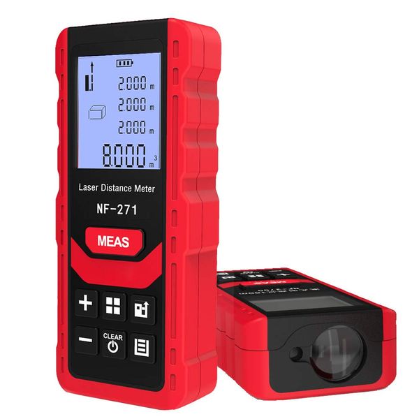 Laser Distance Meter 50M/165ft, NOYAFA Digital Laser Measure with Electronic Angle Sensor, M/in/Ft Unit Switching, Backlit LCD Display, Measure Distance/Pythagorean/Area/Volume