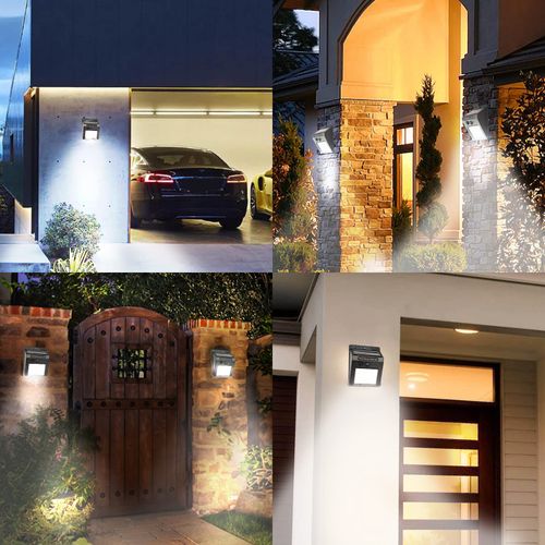 J luster Solar Outdoor Lights [6pack/3 Working Modes] Wall Security Lights IP 65 Waterproof, Outdoor Use for Patio Garden Fence and Front Door(42 Led)…