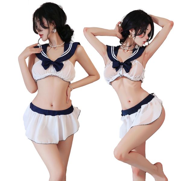 YISMate Sailor Uniform, High School Student, School Uniform, JK Miniskirt, Cute, Moe Dress, Cute, Present, Costume, Outfit, Women's, Cute, Costume, Halloween, Christmas, Loose Socks, Sailor Uniform,