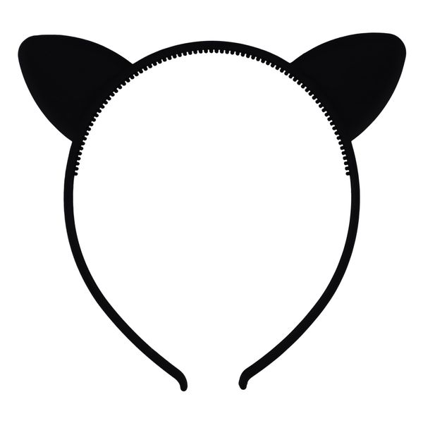 Bonnie Z. Leonardo Matte Black Plastic Simple Comfortable Cat Ears Headband