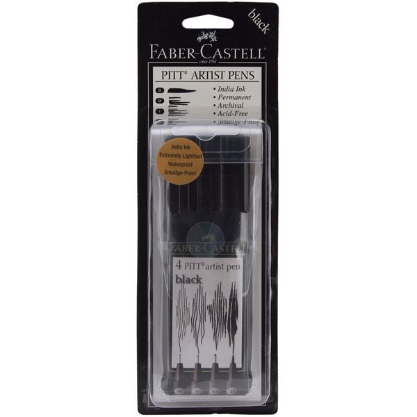 Pitt Artist Pens 4/Pkg-Black