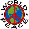 CafePress World Peace Round 4" MDF Holiday Ornament