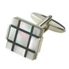 Cuff links Onyx Pearl Cufflinks~Combination Precious Stone Retro Square Cufflinks Select Gift Pouch