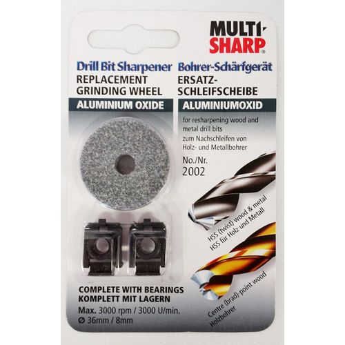Multi-Sharp 2002 Aluminium Oxide Replacement Grinding Wheel for Drill Bit Sharpener