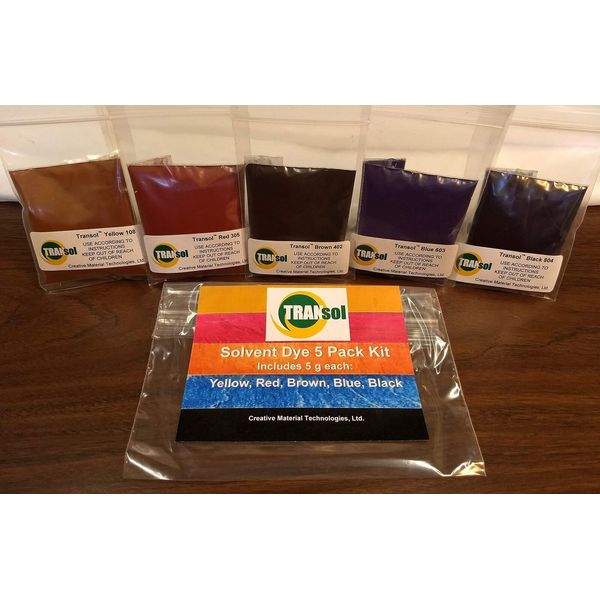 Wood Dye � Powdered Solvent 5 Color Kit � Wood Stain Kit (25 Grams)