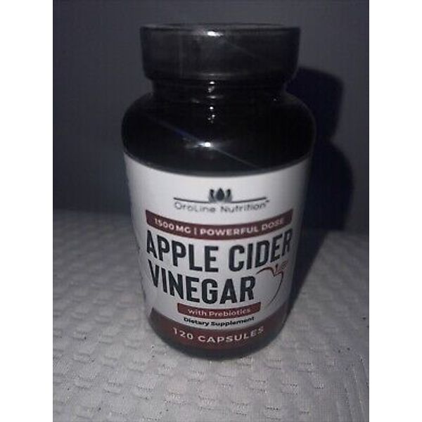 Organic Apple Cider Vinegar Capsules 120 caps EXP 04/25 Oroline Nutrition