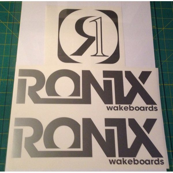 2011 RONIX SILVER LOGO STICKER You Get 2 WAKEBOARD DECAL