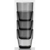 Grove 4 Pack Stackable Break-Resisant Tumblers Smoke Grey