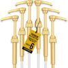 6 pack Coffee Syrup Pump Dispenser (Gold) - Compatible with Torani and Davinci