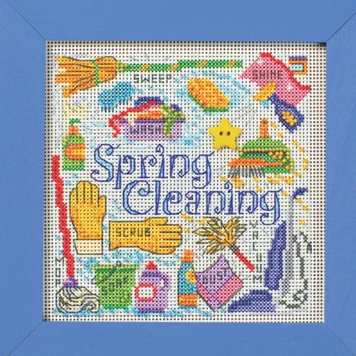 Mill Hill Spring Cleaning Beaded Counted Cross Stitch Kit Buttons & Beads 2024 Spring Series MH142416