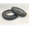 2 X 3.00-8 Black Solid Mobility Scooter Tyres Block Pattern (Good Care) 300 x 8