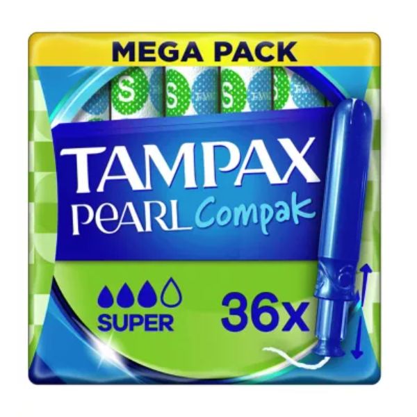 Tampax Pearl Compak Super Tampons Applicator 36X